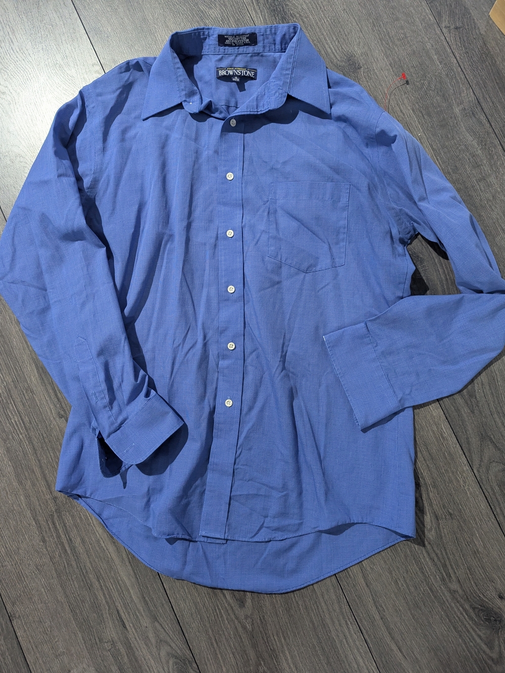Brownstone Classic Men's Long-Sleeve Dress Shirt - Blue